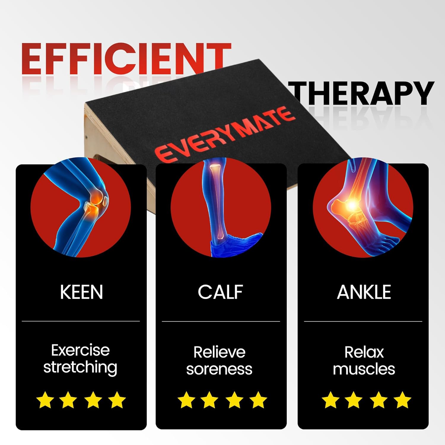 Pro Squat Slant Board Calf Stretcher, Wooden Incline Board - 图片 4