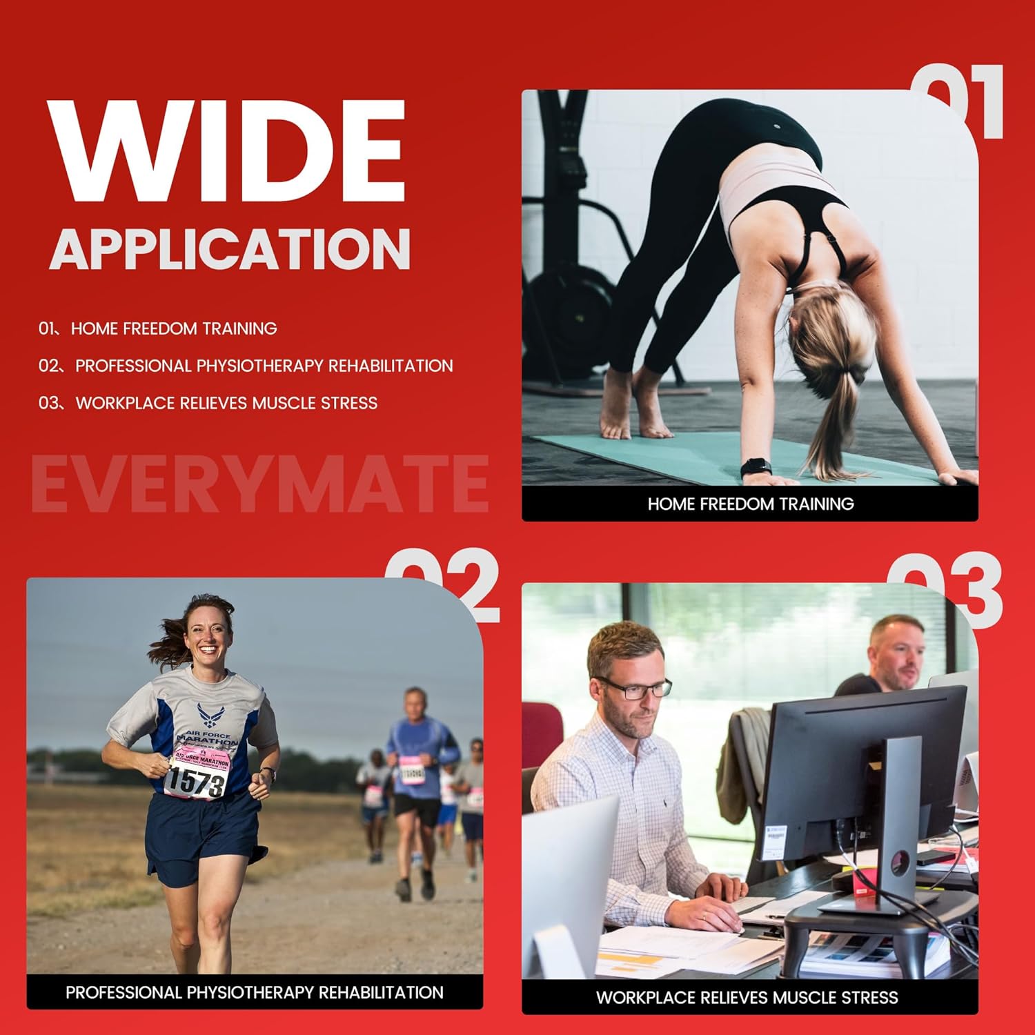 Pro Squat Slant Board Calf Stretcher, Wooden Incline Board - 图片 5