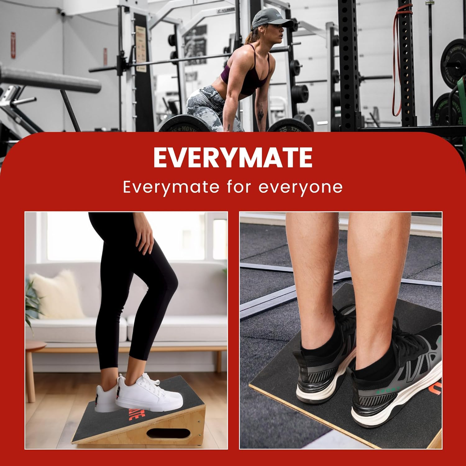 Pro Squat Slant Board Calf Stretcher, Wooden Incline Board - 图片 6